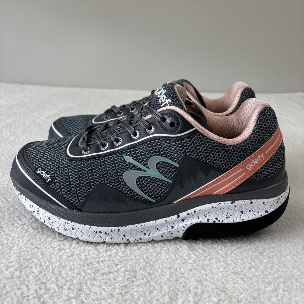 G-DEFY Womens 'Mighty Walk' Shoes Size 10.5 Gray/Pink Sneakers Comfort EUC - Picture 6 of 14